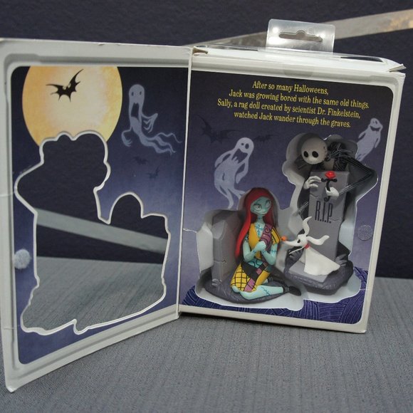 Hallmark The Nightmare Before Christmas Jack and Sally Tombstones Ornaments - Picture 7 of 8
